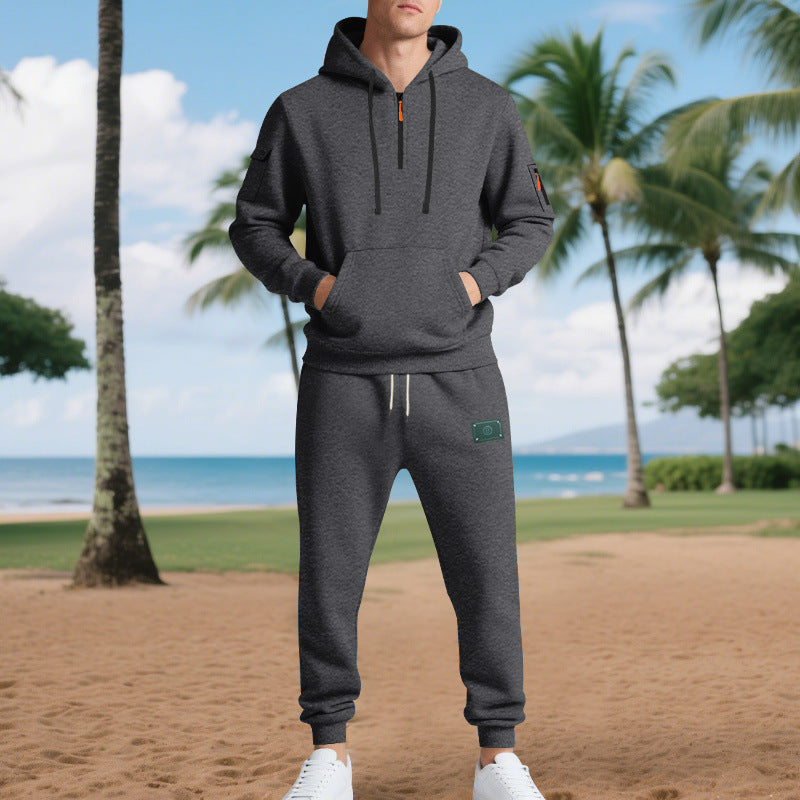 Herren Freizeit-Sweatset mit praktischen Taschen und Kordelzug EB