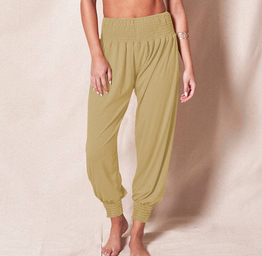Damen Bequeme Freizeithose mit elastischem Bund und schmalen Bündchen EB