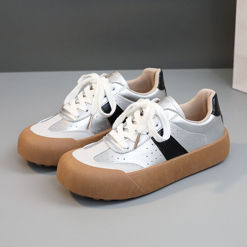 Damen Plattform Sneaker mit atmungsaktiver Oberfläche und rutschfester Sohle EB