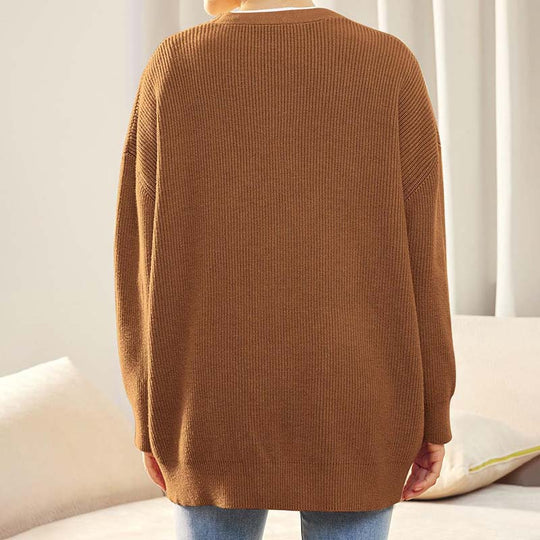EB | Klassische Strick-Strickjacke für Alltag