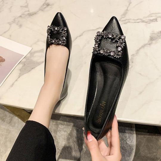 Damen Ballerinas mit funkelndem Schmuckbesatz EB
