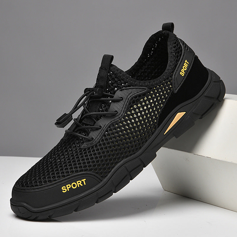 Herren Sportliche Mesh-Sneaker mit rutschfester Sohle EB