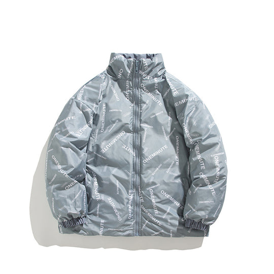 Damen Steppjacke mit modernem Print und hohem Kragen EB