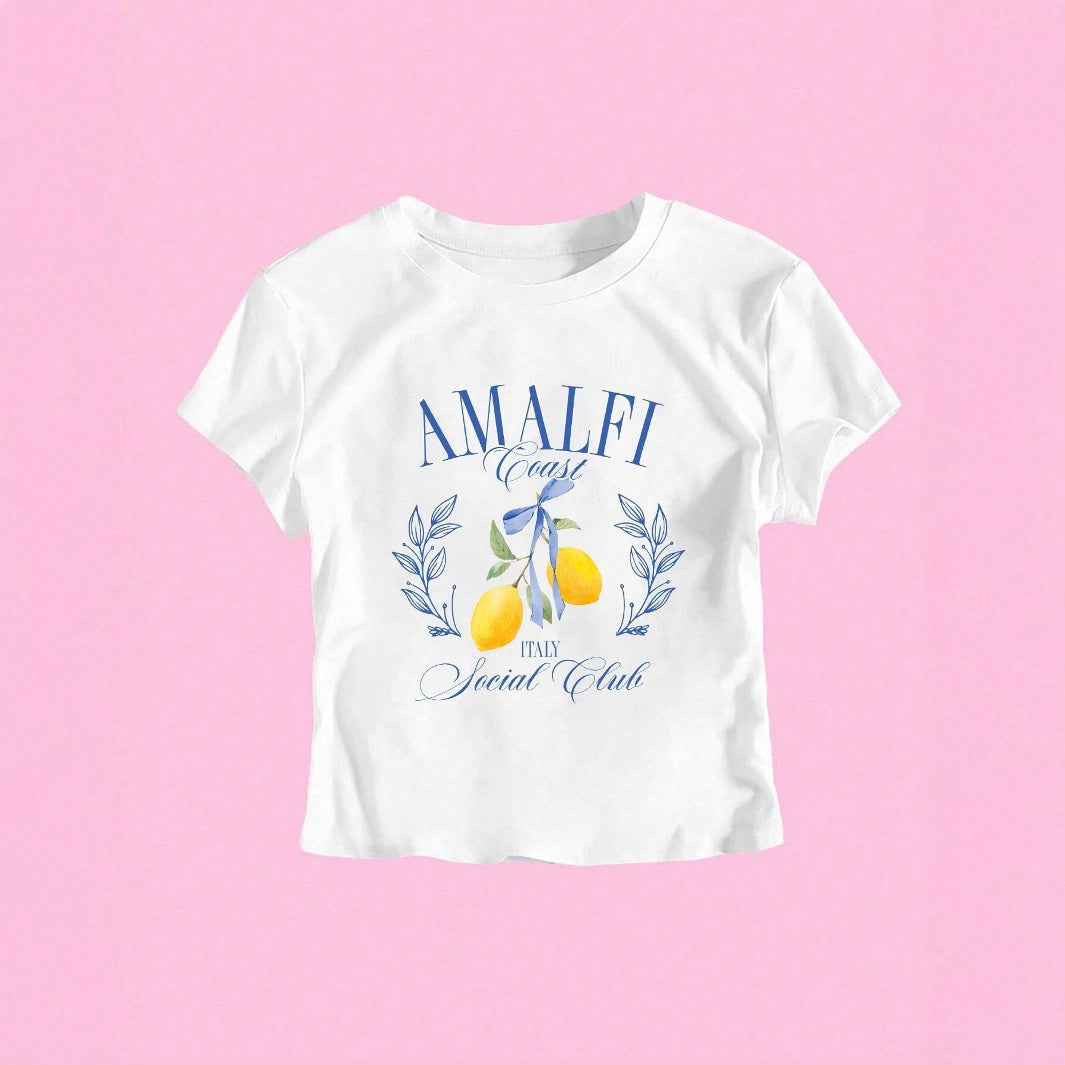 Damen T-Shirt mit frischem Obstmotiv und modernem Schriftzug EB