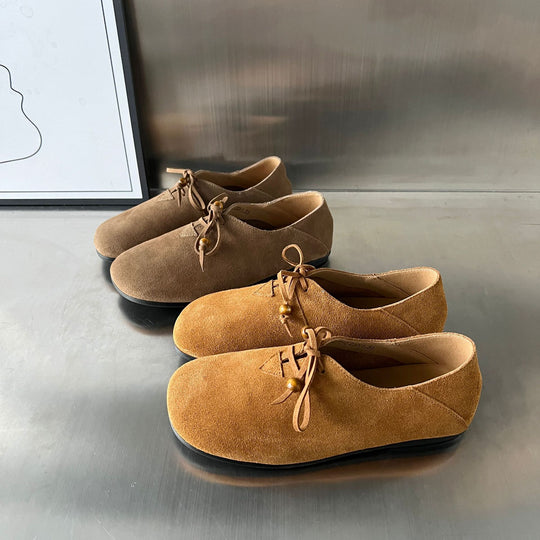Damen Mokassins mit bequemer Innensohle und modischem Schnürdesign EB