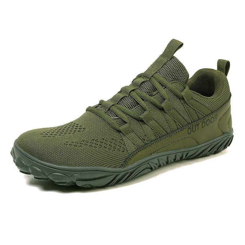 Herren leichte Outdoor-Trailrunning-Sneaker mit atmungsaktivem Strickoberteil, verstärkter Zehenkappe und griffiger Offroad-Laufsohle EB