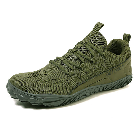 Herren leichte Outdoor-Trailrunning-Sneaker mit atmungsaktivem Strickoberteil, verstärkter Zehenkappe und griffiger Offroad-Laufsohle EB