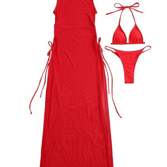 Damen Lässiges Strandkleid mit verstellbaren Riemen EB