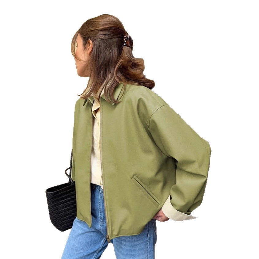 Damen Oversized Übergangsjacke aus leichtem Material mit kontrastierenden Ärmeln EB