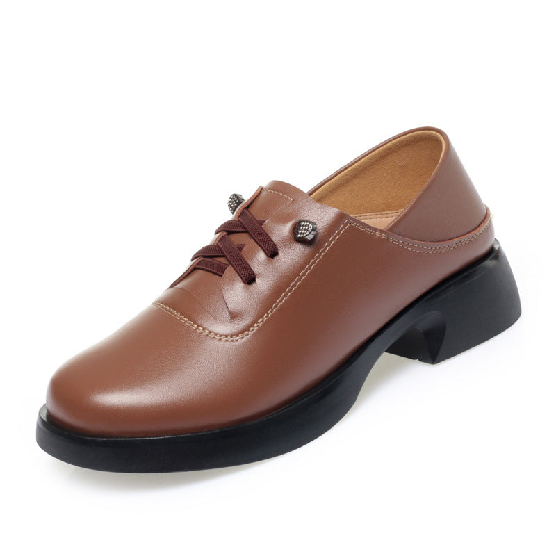 Damen Modische Schnürschuhe mit elegantem Absatz und atmungsaktivem Obermaterial EB