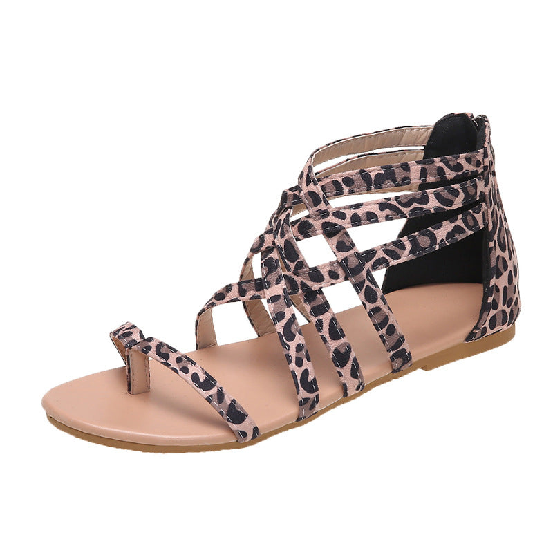 Damen Sommerliche Zehentrenner Sandalen mit floralem Design EB