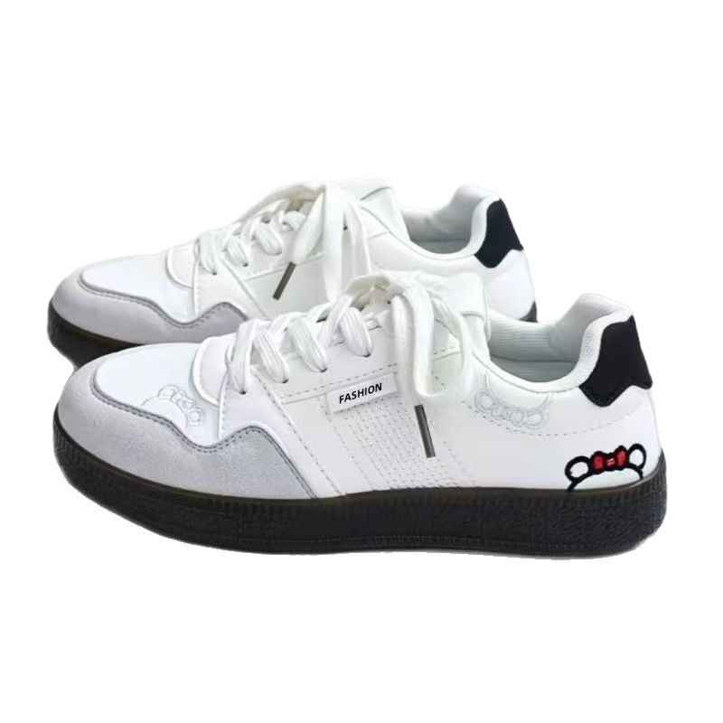 Damen Sportliche Sneakers mit floralem Motiv und gepolsterter Innensohle EB
