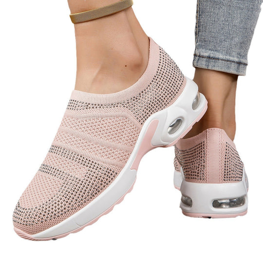 Damen Slip-On Sport-Sneaker mit atmungsaktivem Obermaterial und dämpfender Sohle EB