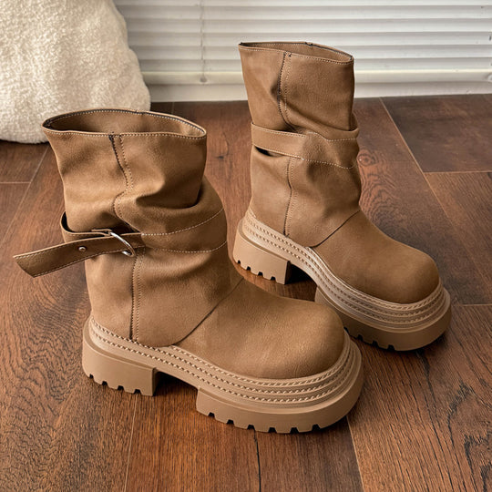 Damen modische Stiefel mit bequemem Innenfutter und trendigem Design EB