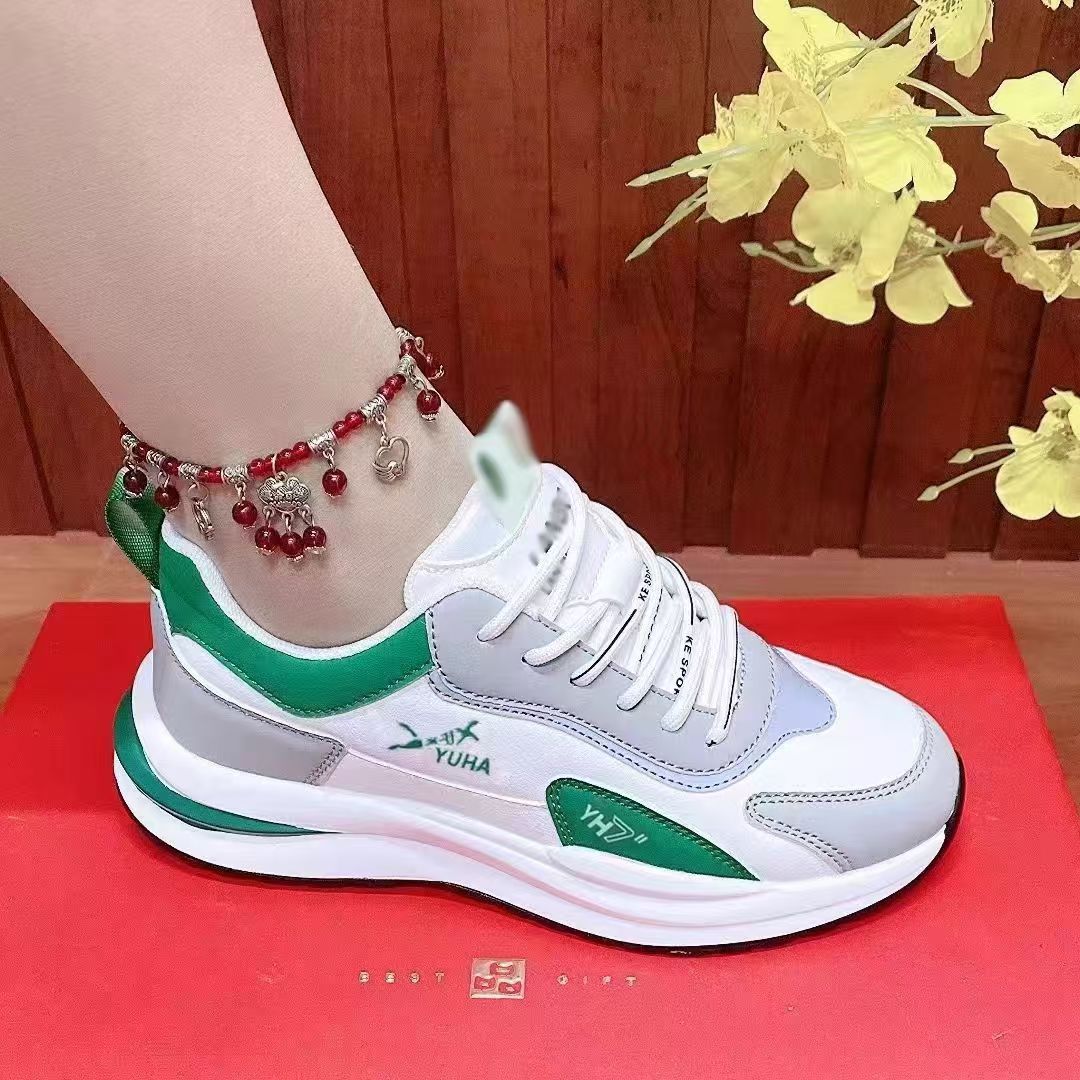 Damen Modische Fitness-Sneaker mit gepolsterter Sohle und atmungsaktivem Obermaterial EB