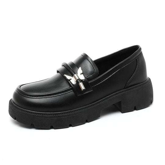 Damen modische Chunky Loafers mit robustem Profil und eleganten Applikationen EB