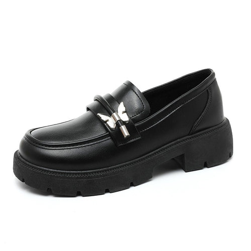 Damen modische Chunky Loafers mit robustem Profil und eleganten Applikationen EB
