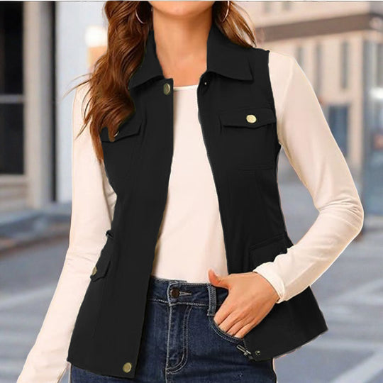 Damen Outdoor-Style Steppweste mit praktischen Taschen EB