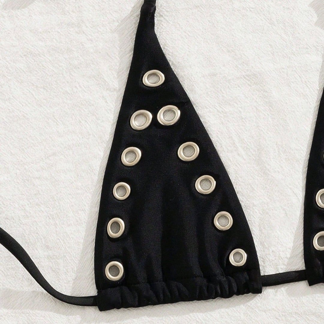 Damen Triangel-Bikini-Set mit glamourösen Zier-Details EB
