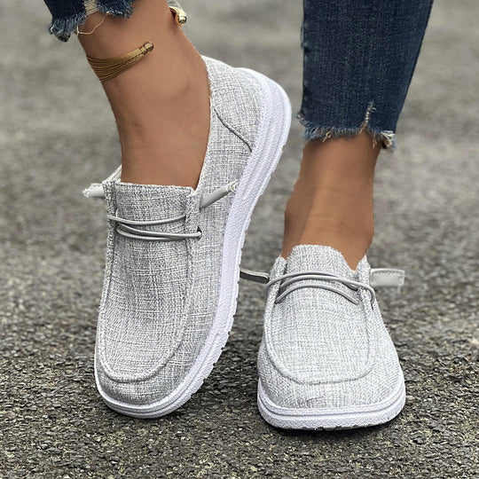 Damen Slip-On Sneakers mit elastischem Riemen EB