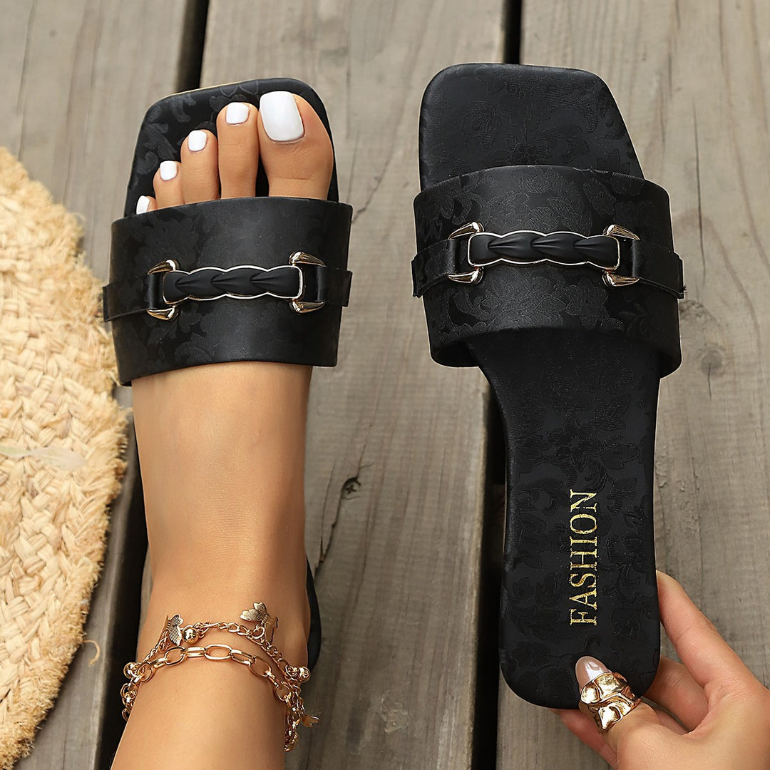 Damen Clogs mit elegantem geflochtenem Design und Platz für hohes Fußbett EB