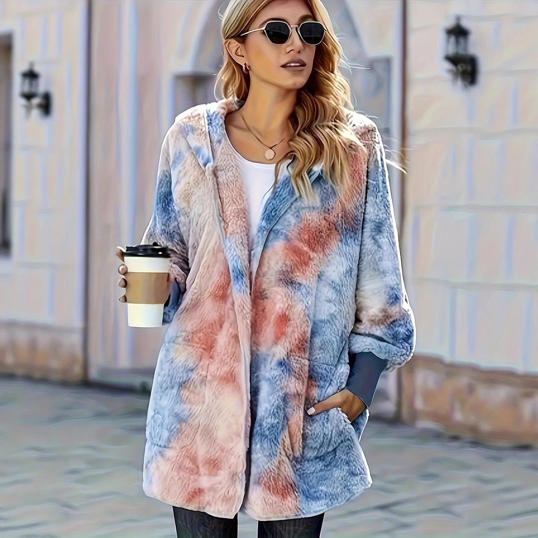 Damen Kapuzenjacke aus kuscheligem Teddyfell EB