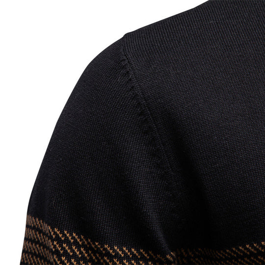 Herren Pullover mit Stehkragen und Reißverschluss EB