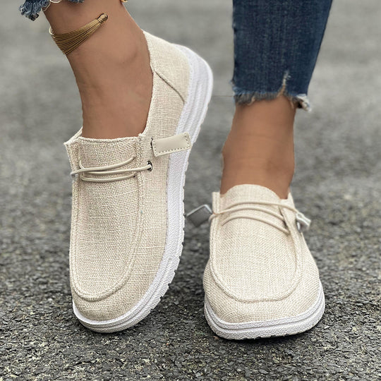 Damen Slip-On Sneakers mit elastischem Riemen EB