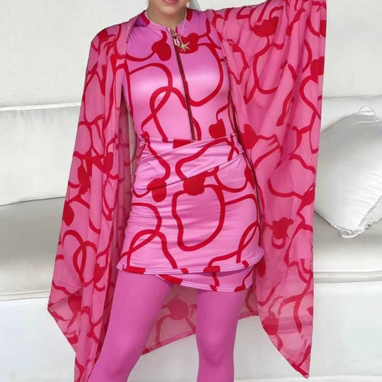 Damen modischer Bademantel mit weitem Cut EB
