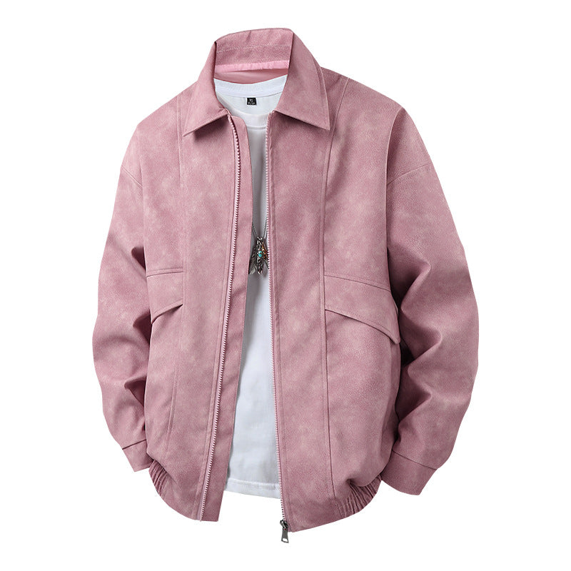 Herren Übergangsjacke im lässigen Vintage-Stil mit seitlichen Eingrifftaschen und elastischen Bündchen EB