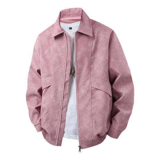 Herren Übergangsjacke im lässigen Vintage-Stil mit seitlichen Eingrifftaschen und elastischen Bündchen EB