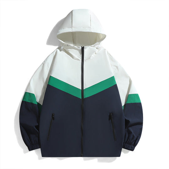 Herren leichte Übergangsjacke mit verstellbarem Kapuzensystem und atmungsaktiven Einsätzen EB