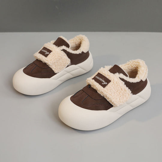 Damen modische Hausschuhe mit kuscheligem Innenfutter und flexiblem Riemendesign EB