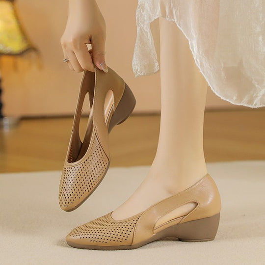 Damen komfortable und elegante Ballerinas mit atmungsaktivem Obermaterial EB