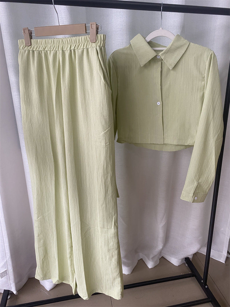 Damen Lässiges Zweiteiler-Set mit leichtem, gestreiftem Design EB
