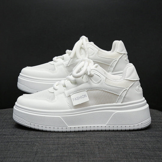 Damen Plattform Sneakers mit atmungsaktiver Mesh-Oberfläche und trendigem Design EB
