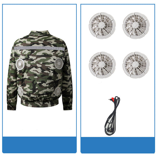 Unisex Nan kühlende Ventilationsjacke mit integrierten Lüftern und USB-Anschluss EB