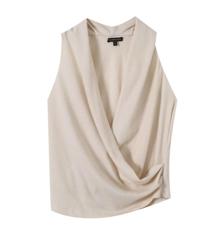 Damen Wickeloberteil mit elegantem, fließendem Stoff EB