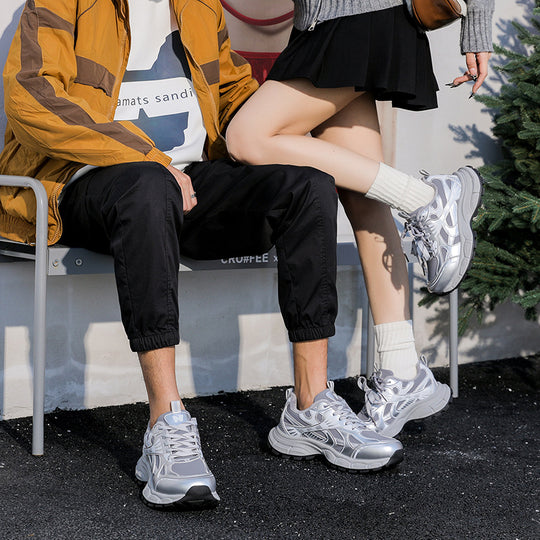 Damen Sportliche Sneakers mit dämpfendem Sohlenprofil und atmungsaktivem Mesh-Obermaterial EB
