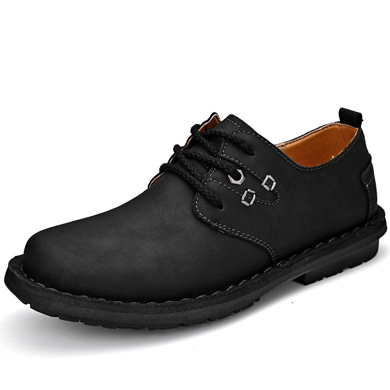 Herren Bequeme und zeitlose Schnürhalbschuhe aus hochwertigem Leder EB