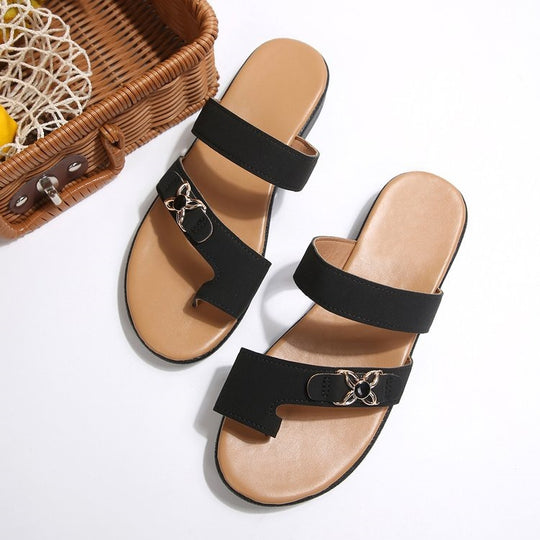 Damen Bequeme Riemensandalen mit elegantem Schleifendetail EB