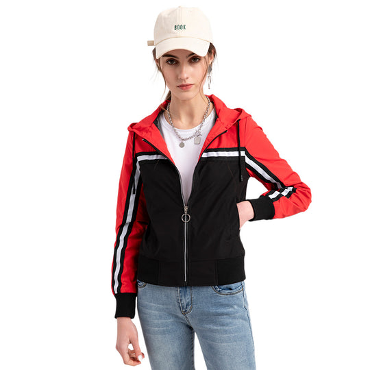 Damen sportliche Jacke mit modernen Streifenelementen EB