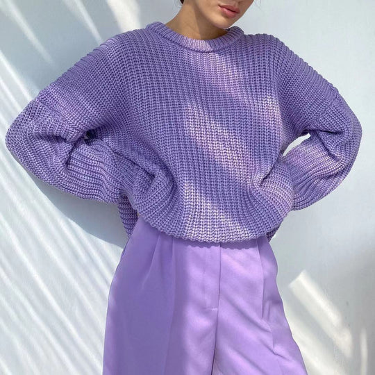 Damen Oversized Strickpullover mit strukturiertem Muster EB