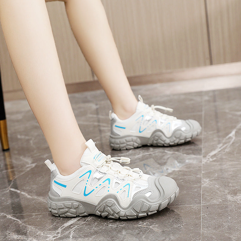 Damen sportliche Allrounder Sneakers mit atmungsaktivem Mesh-Obermaterial und rutschfester Sohle EB
