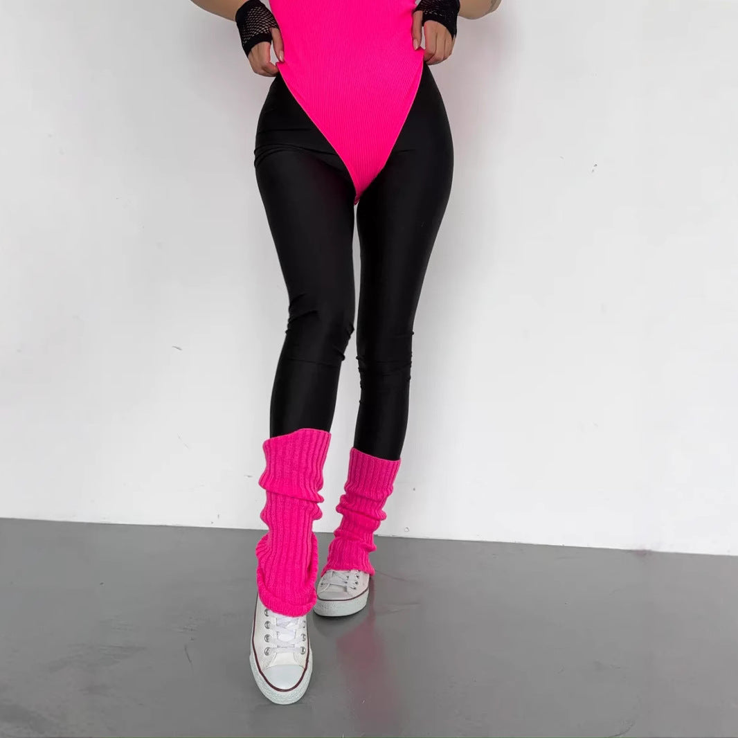 Damen Hochglänzende Sportleggings mit hohem Bund und optimaler Passform EB