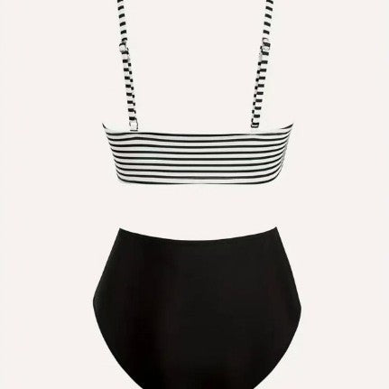 Damen Hochgeschnittenes Bikini-Set mit Wickel-Oberteil EB