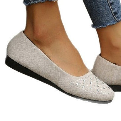Damen Elegante Ballerinas mit Funkelndem Strass-Detail und Komfortabler Sohle EB