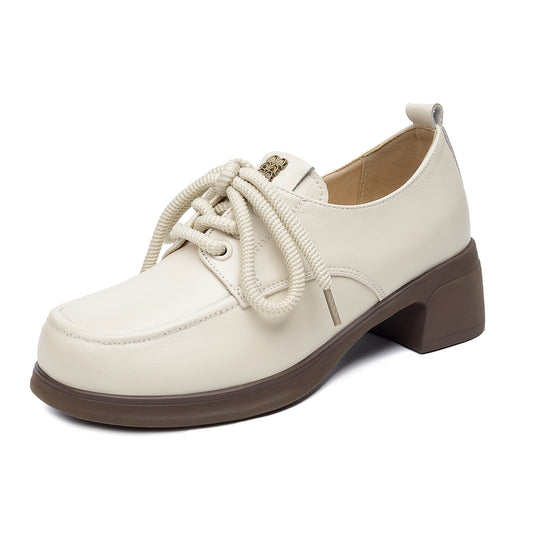 Damen Elegante Schnürschuhe mit komfortablem Blockabsatz EB