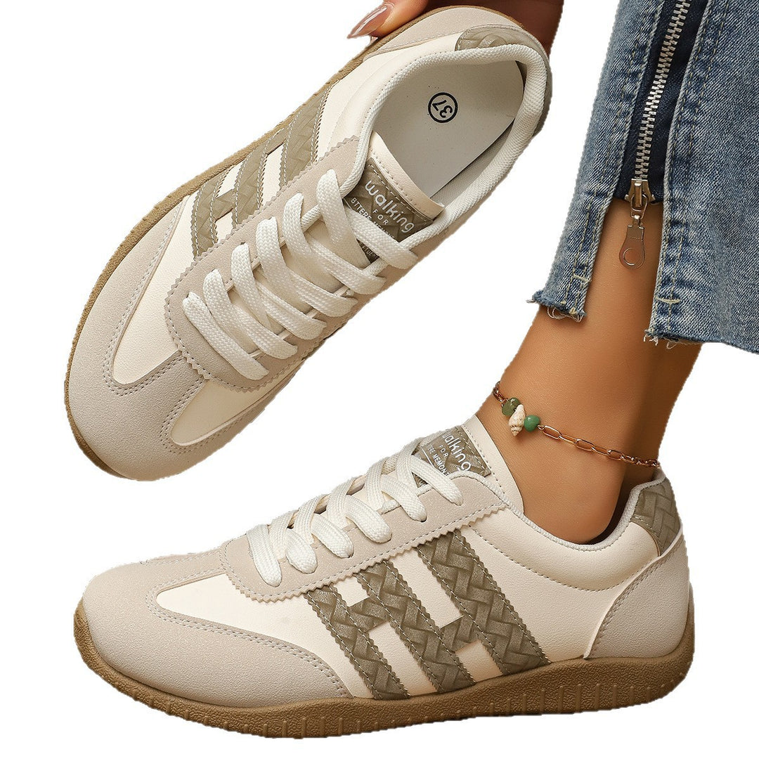 Damen Retro-Sneaker mit Gumsohle und gepolsterter Innensohle EB