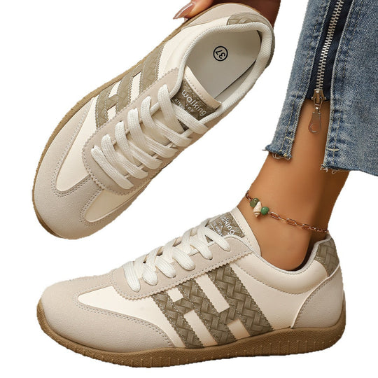Damen Retro-Sneaker mit Gumsohle und gepolsterter Innensohle EB